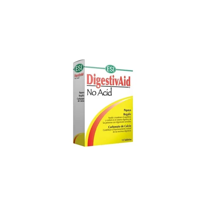 Esi Digestivaid No Acid 12 Tablets Digestive Aid Supplement