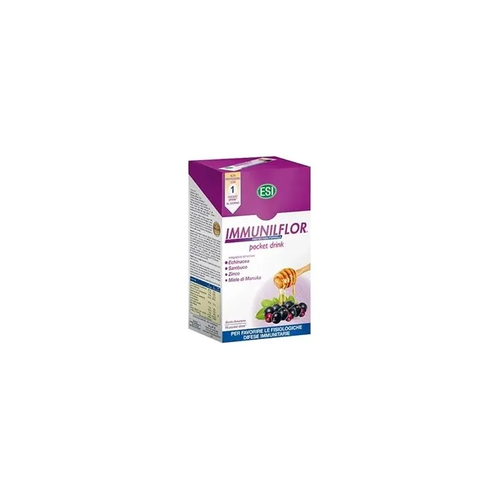 Esi Immunflor Dietary Supplement Cherry Flavor 16 Pocket Drink