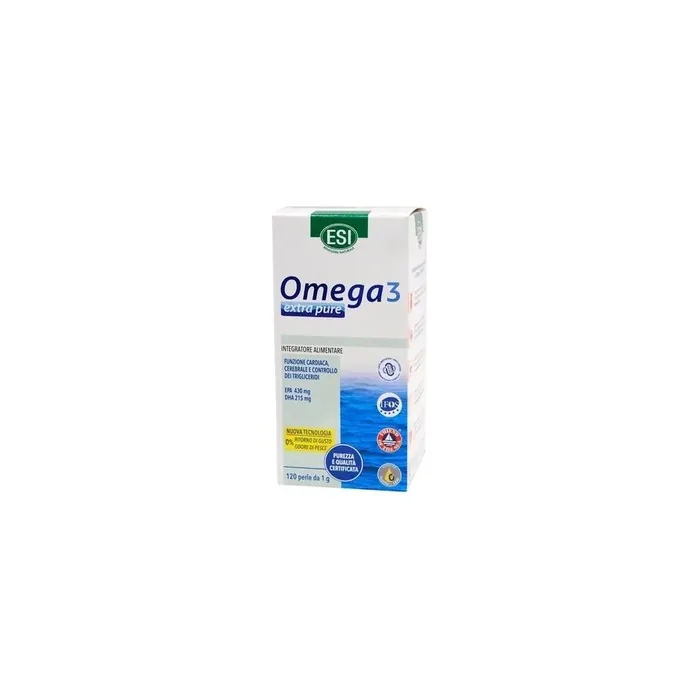 Esi Omega 3 Extra Pure Supplement With Omega 3 And Vitamin E 120 Pearls