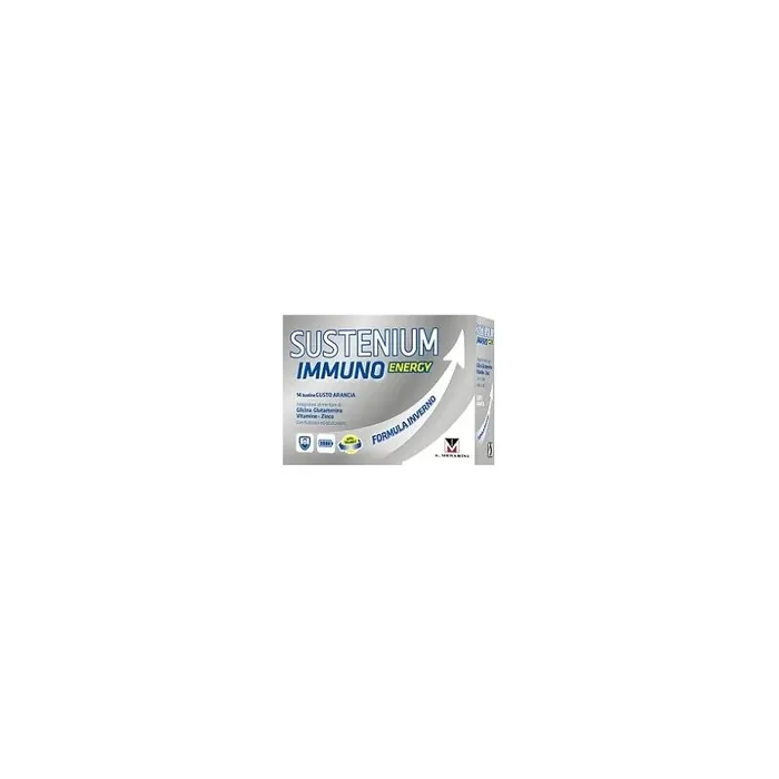 A Menarini Sustenium Immuno Energy Supplement For Energy Metabolism 14 Sachets Orange Flavor