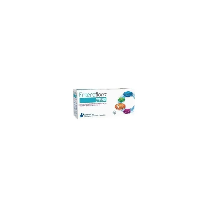 EURITALIA PHARMA Enteroflora Symbio Fiber & Probiotics Supplement 10 Vials