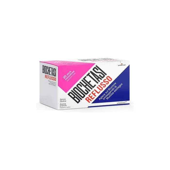 Alfasigma Biochetasi Reflux Medical Device Orange Aroma 20 Sticks