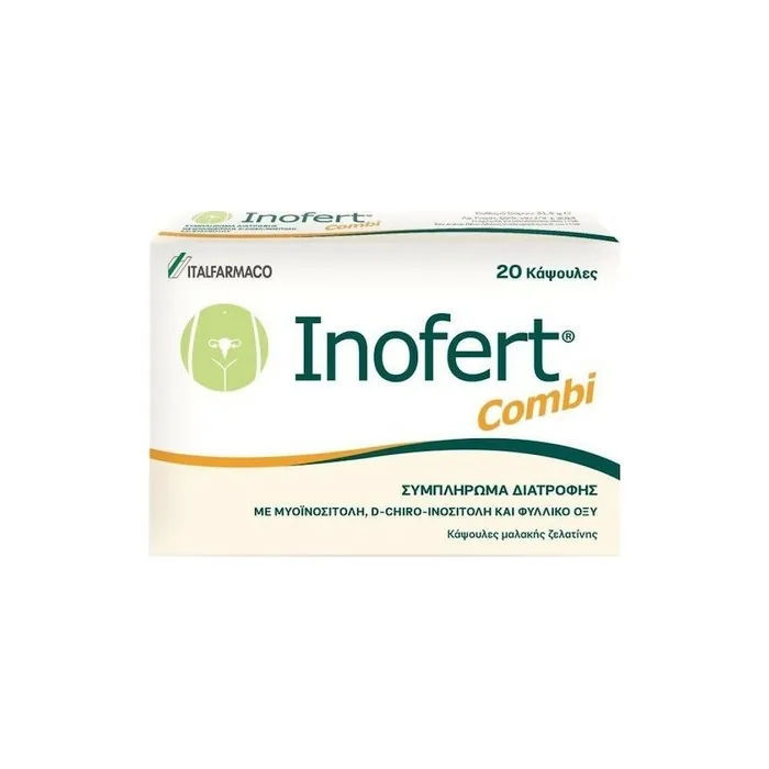 Itf Hellas Inofert Combi Dietary Supplement Myoinositol For Women With Polycystic Ovary Syndrome 20 Capsules
