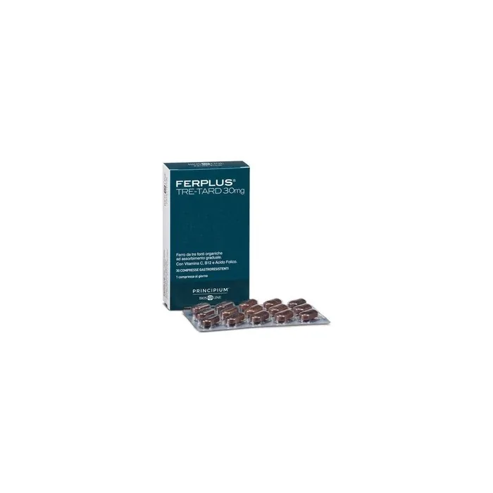 Bios Line Biosline Principium Ferplus Tre-Tard 30mg Iron Supplement 30 Tablets