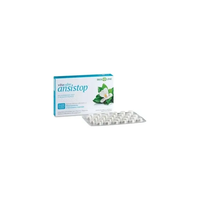 Bios Line Biosline Vitacalm Ansistop Supplement For Anxiety 60 Tablets