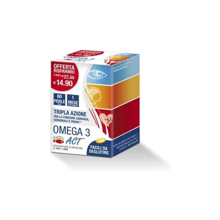 Omega 3 Act Dietary Supplement 60 Pearls 540mg