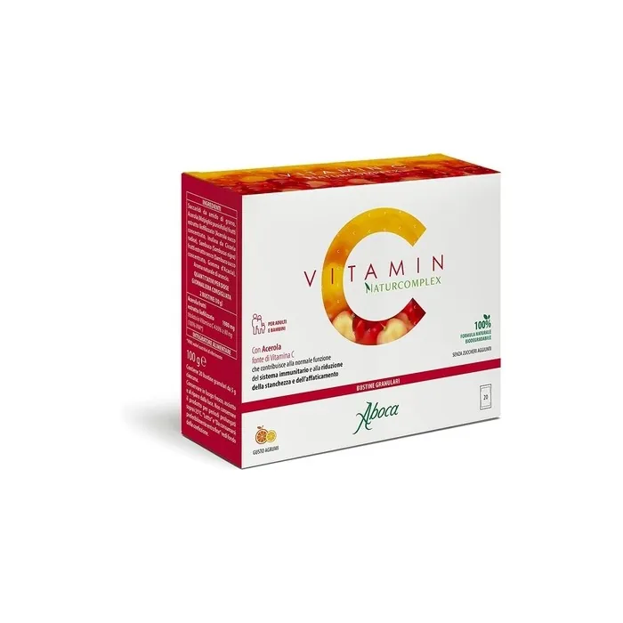 Aboca Vitamin C Naturcomplex - Acerola Source of Vitamin C for Immune System Support and Fatigue Reduction
