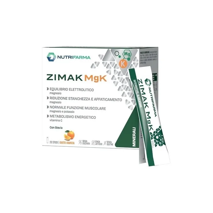 Aqua Viva Zimak Magnesium and Potassium Supplement for Fatigue and Muscle Function 20 Sticks
