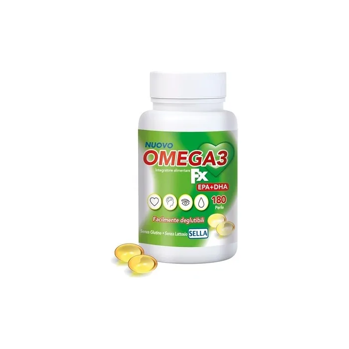 Sella Omega 3 FX Dietary Supplement for Heart Function and Triglycerides 180 Pearls