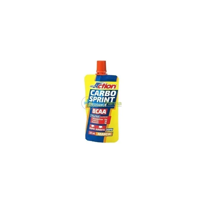 Proaction Carbo Sprint Bcaa Liquid Supplement Based On Carbohydrates And Branchedchain Amino Acids Orange Flavor 50 Ml