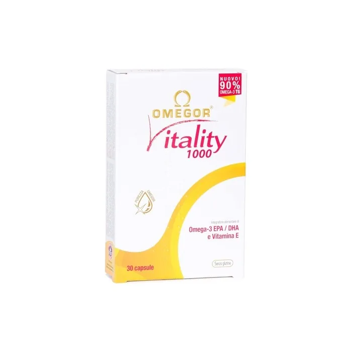 OMEGOR Vitality 1000 Capsules with Omega 3, EPA, DHA and Vitamin E 30 Capsules