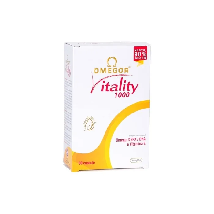 OMEGOR Vitality 1000 - New with 90% Omega-3 TG! 5* IFOS Certified Since 2006. EPA 535mg and DHA 268mg per Pearl. Min. 90% Triglycerides and Molecular Distillation 60 Capsules