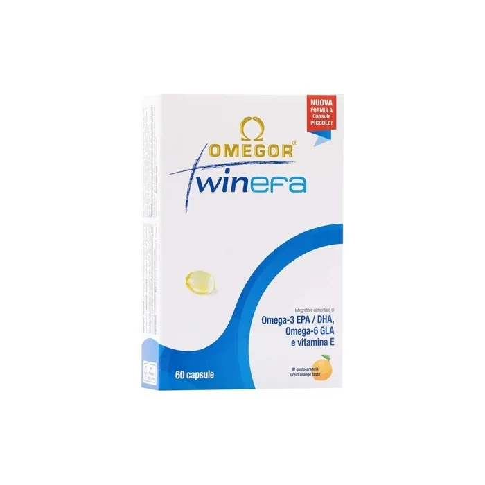 OMEGOR TwinEFA Omega-3 EPA DHA and Omega-6 GLA Supplement 60 Capsules