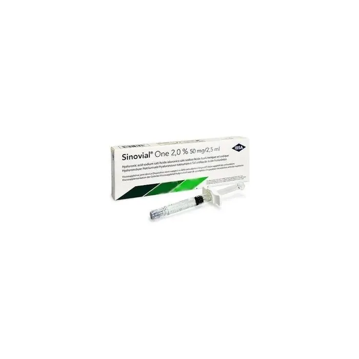 Ibsa Pharmaceuticals Sinovial One Medical Device Joint Fluid Substitute With Hyaluronic Acid 50 Mg 25 Ml