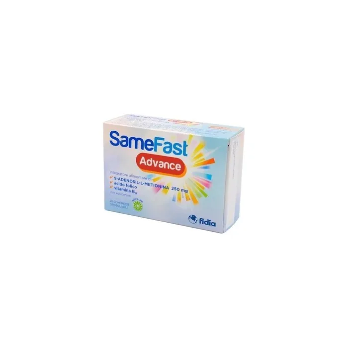 Fidia Pharmaceuticals Samefast Advance Dietary Supplement 20 Soluble Tablets Lime Flavor