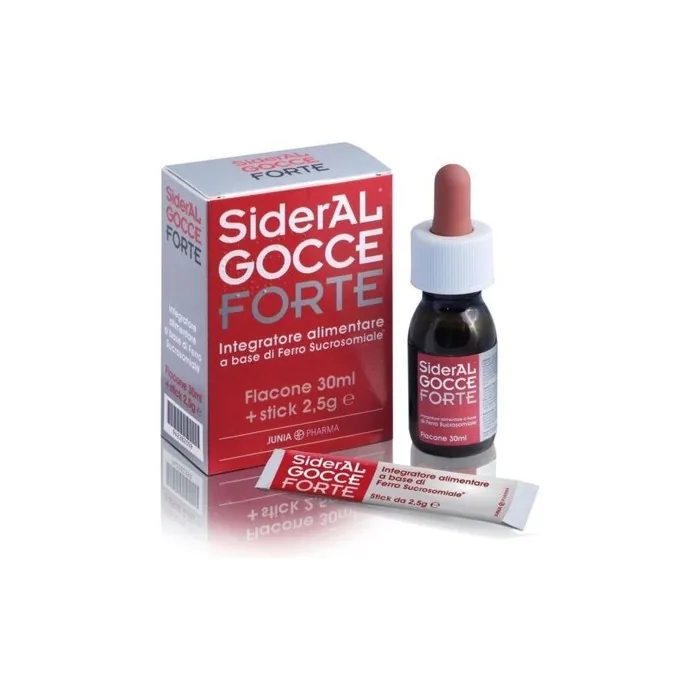 Junia Pharma Sideral Forte Drops Gluten-Free Dietary Supplement 30ml