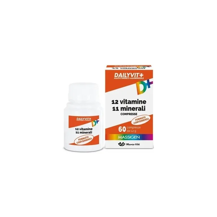 Marco Viti Farmaceutici Dailyvit 12 Vitamins 11 Minerals Dietary Supplement Multivitamin 60 Tablets