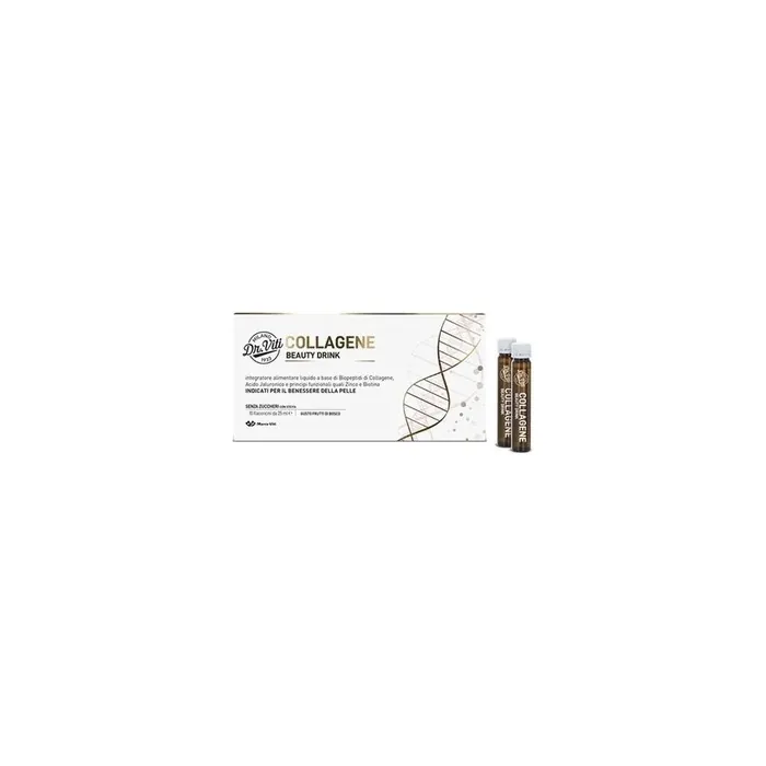 Marco Viti Pharmaceuticals Dr Viti Collagen Beauty Drink Dietary Supplement For Skin Wellness 10 Vials Berry Flavor