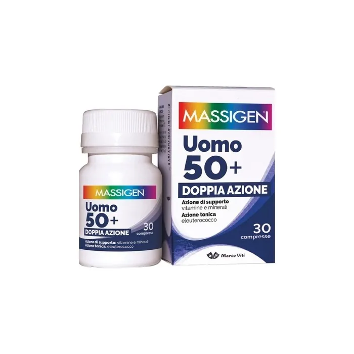 Massigen Multivitamin for Men 50+ Energy and Vitality Supplement 30 Tablets