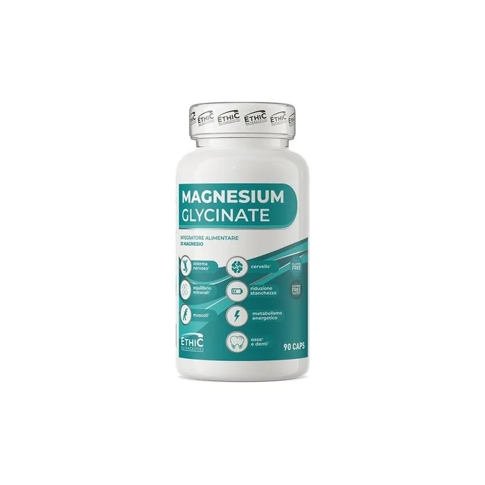 EthicSport Magnesium Glycinate Supplement for Energy and Muscle Support 90 Capsules