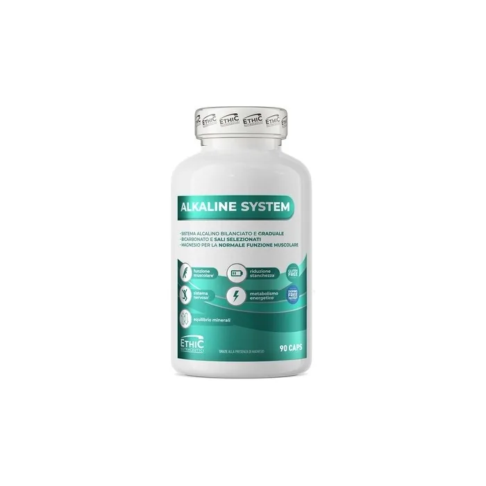 Ethicsport Alkaline System Mineral Supplement for Muscle Function 90 Capsules