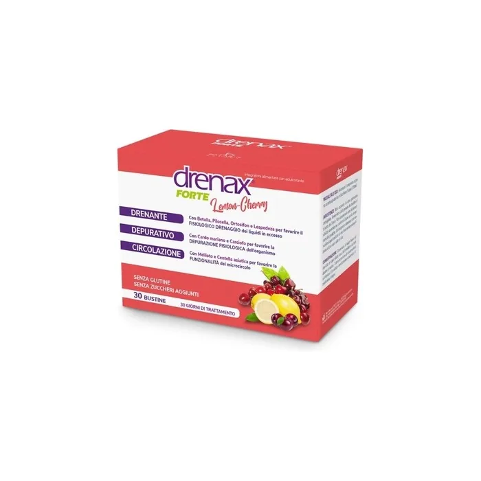 Paladin Pharma Drenax Forte Detox Supplement Lemon Cherry 30 Sachets