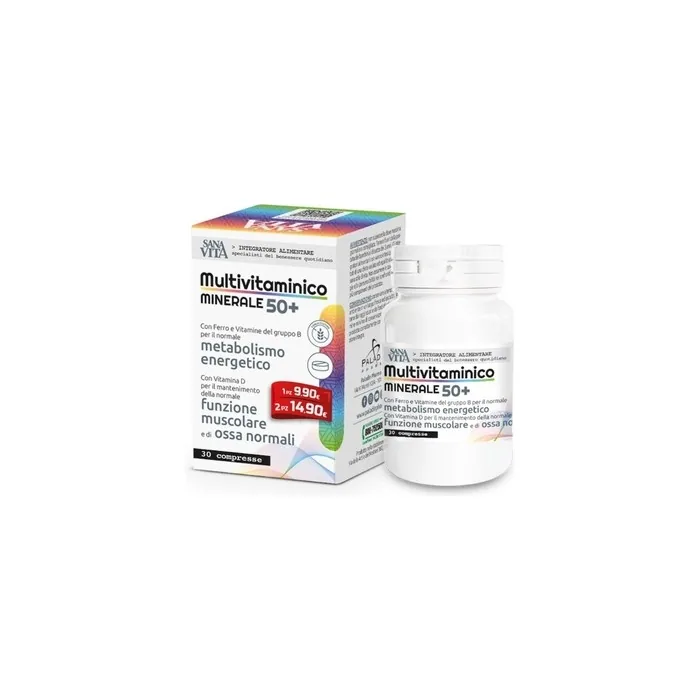 Paladin Pharma Sanavita Multivitamin and Mineral Supplement for Adults 50+ 30 Tablets