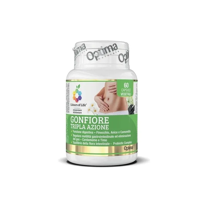 Colours Of Life Triple Action Bloating 60 Vegetable Capsules