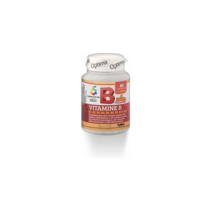 Optima Naturals Colours Of Life Vitamin B Complex 60 Tablets 1000 Mg