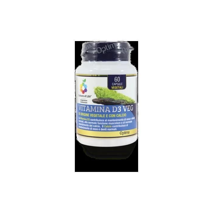 Vitamin D3 of Vegetable Origin with Calcium Colors of Life Optima Na