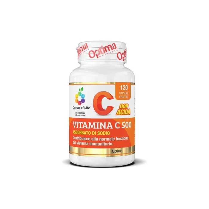 Colours of Life Vitamin C 500 Supplement Antioxidative Function 120 Plant Capsules 120g