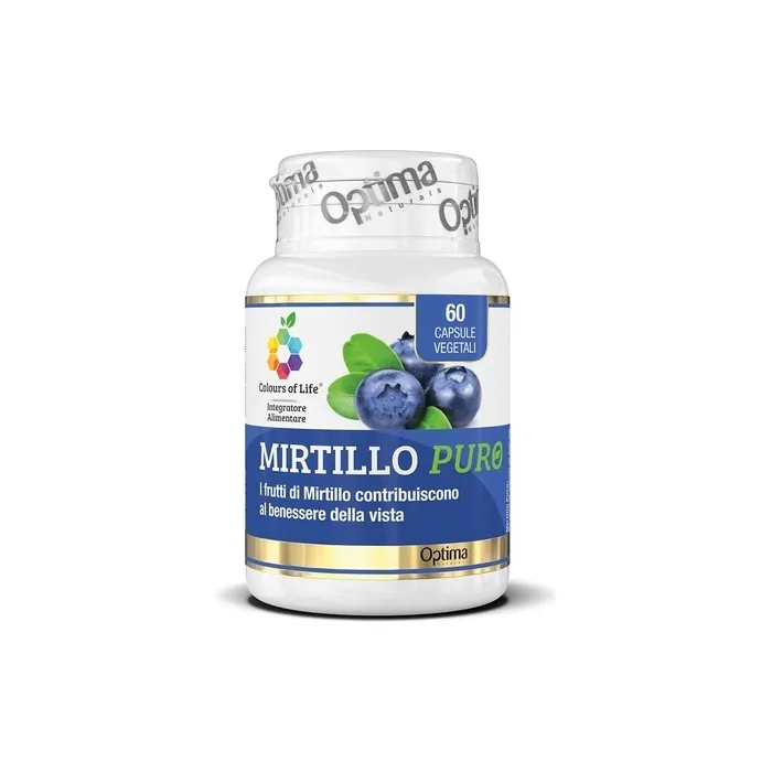 Bilberry Pure Dietary Supplement with Blueberry Extract - Supports Microcirculation and Vision - Gluten-Free and Vegan 60 Vegetarian Capsules