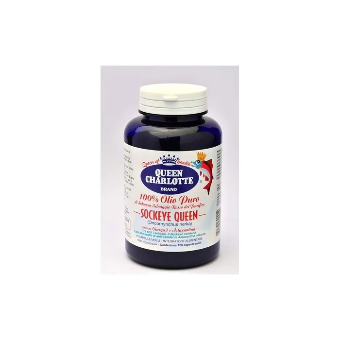 Sockeye Queen Pure Wild Pacific Red Salmon Oil 120 Capsules