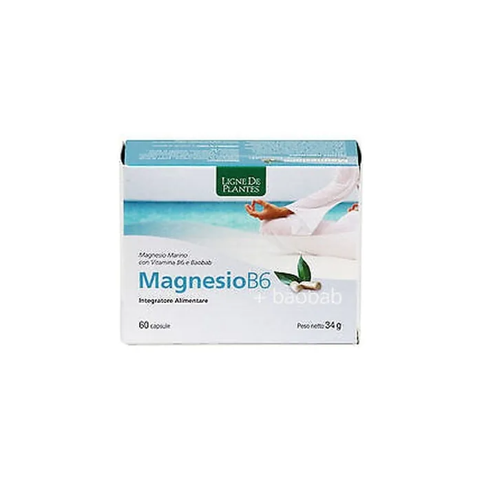 Magnesium B6 + Baobab Food Supplement 60 Capsules