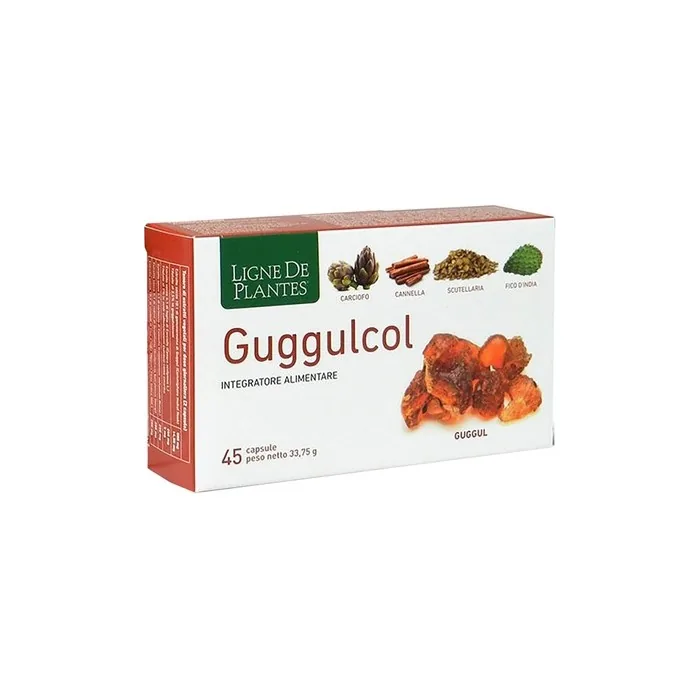 Natura Service Guggulcol Herbal Supplement 45 Capsules with Cinnamon Flavor