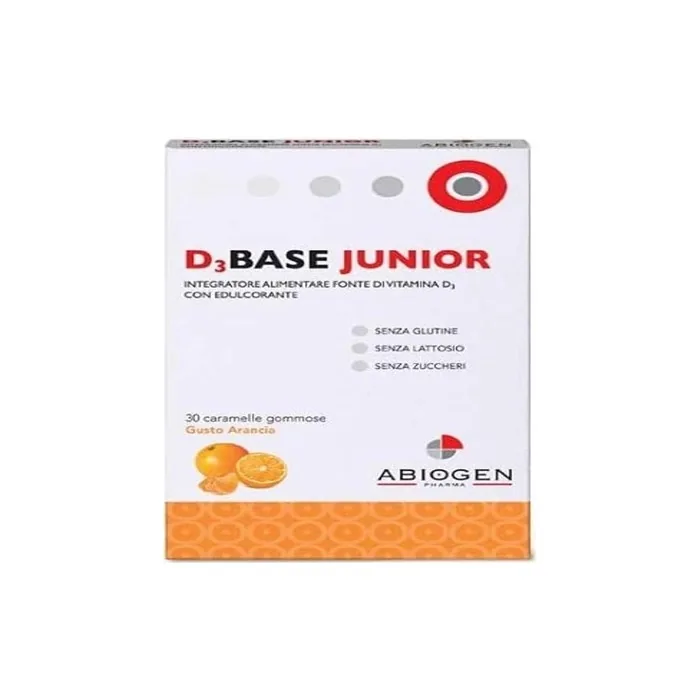 Abiogen Pharma D3Base Junior Dietary Supplement Orange 30 Candies
