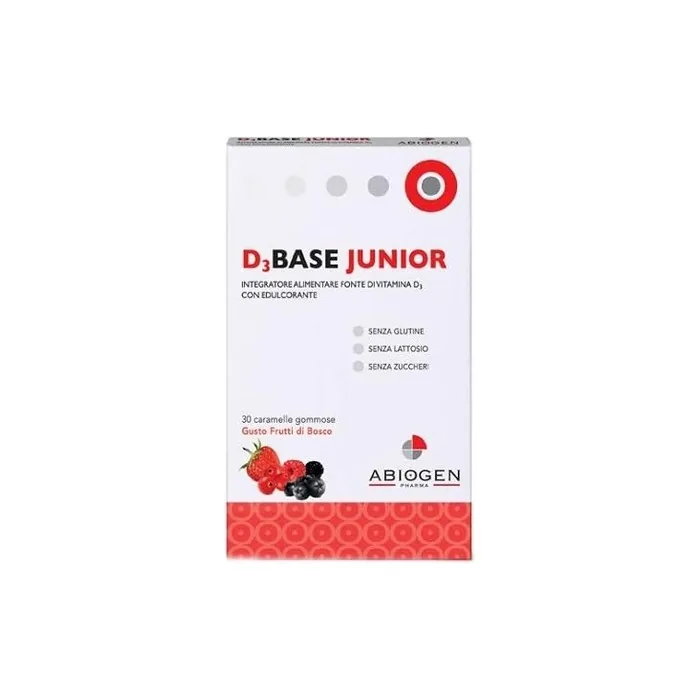 Abiogen Pharma D3 Basic Junior Supplement Berries 30 Candies