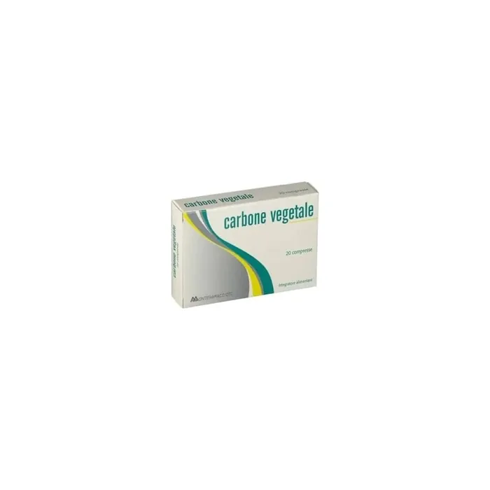 Montefarmaco Vegetable Charcoal Dietary Supplement 20 Tablets