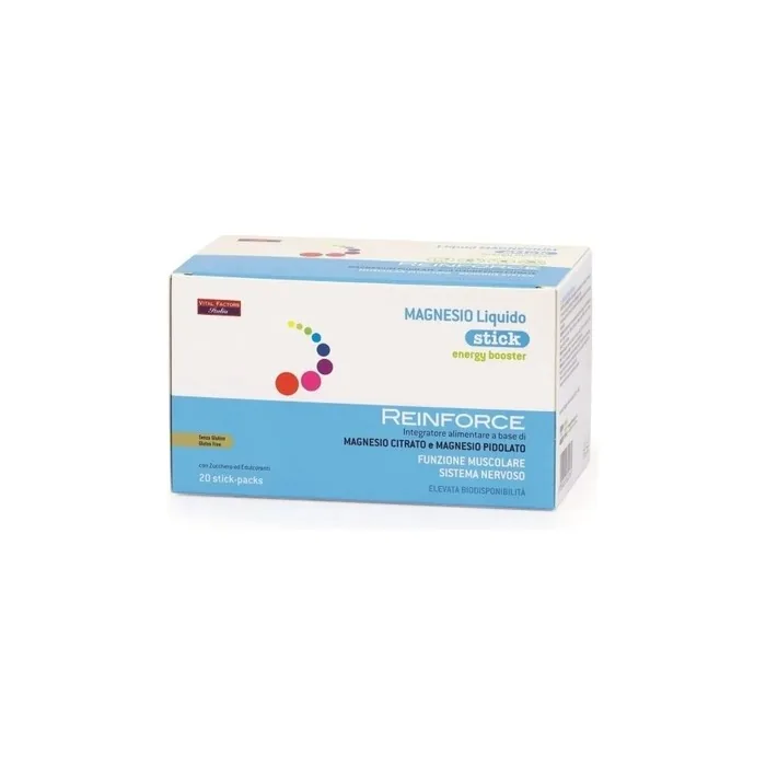 Vital Factors Reinforce Liquid Magnesium Dietary Supplement 20 Sticks