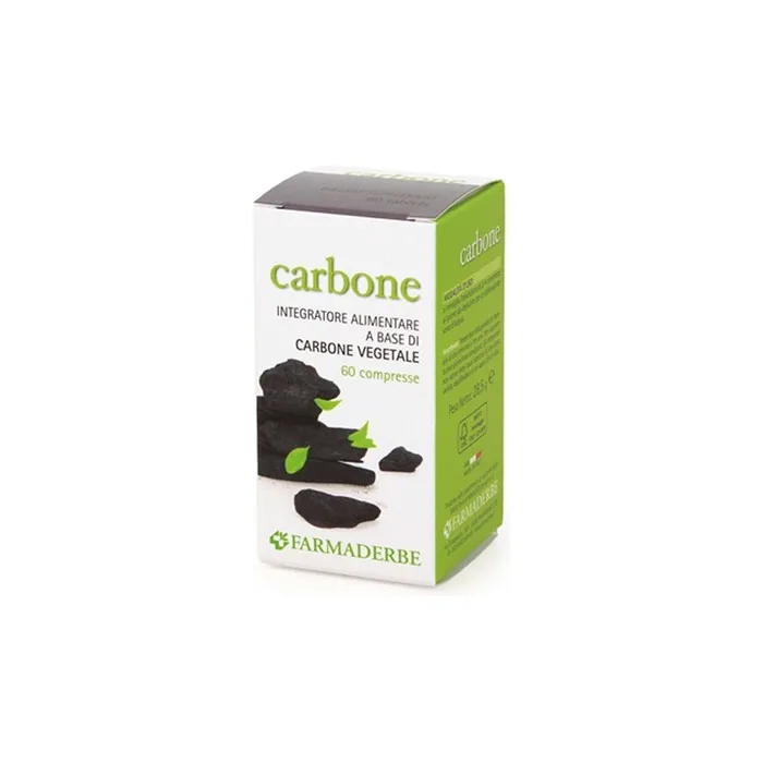 Farmaderbe Vegetable Charcoal Intestinal Gas Supplement 60 Tablets