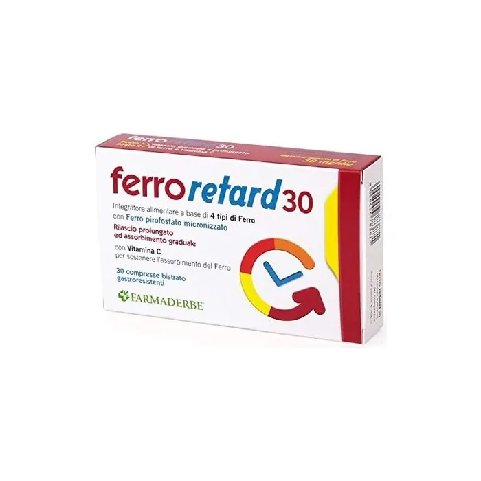 Farmaderbe Ferro Retard Dietary Supplement 30 Tablets