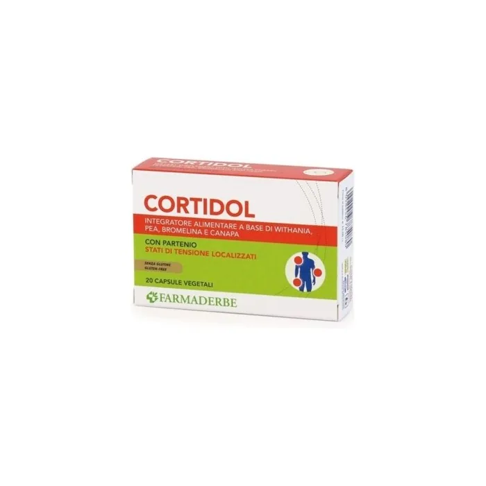 FARMADERBE Cortidol Natural Pain Relief Supplement 20 Capsules