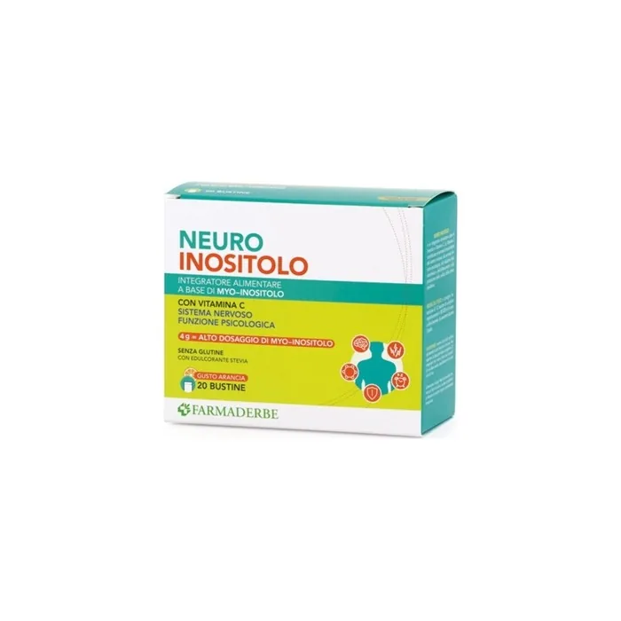 Farmaderbe Neuro Inositol Supplement for Nervous System Support 20 Sachets