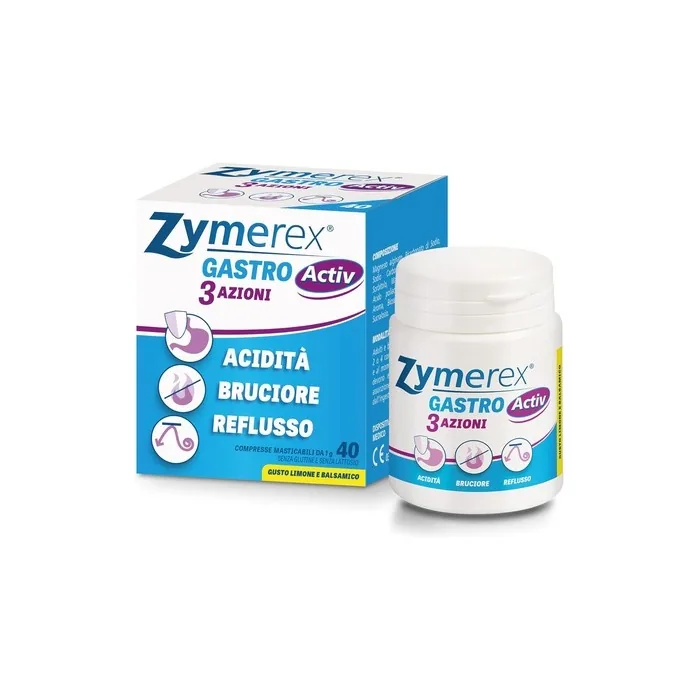 Zymerex Gastro Activ 3 Actions Medical Device 40 Chewable Tablets