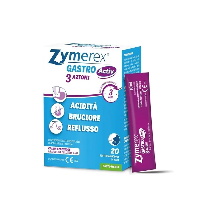 Zymerex Gastro Activ 3 Actions for Reflux, Heartburn, and Acidity