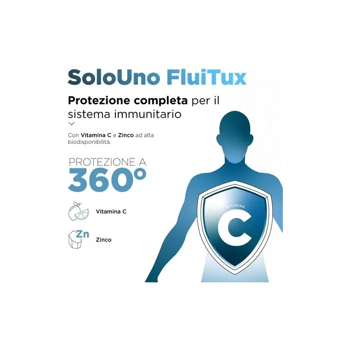 PRO PHARMA SoloUno FluiTux Dietary Supplement with Malva, N-Acetylcysteine, Vitamin C and Zinc 10 Sachets