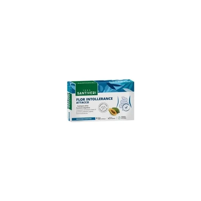 SANTIVERI Flor Intolerance Attack Digestive Health Supplement 30 Capsules