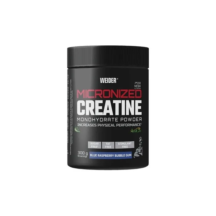 Weider Micronized Creatine Monohydrate Powder 300g Blue Raspberry Bubble Gum