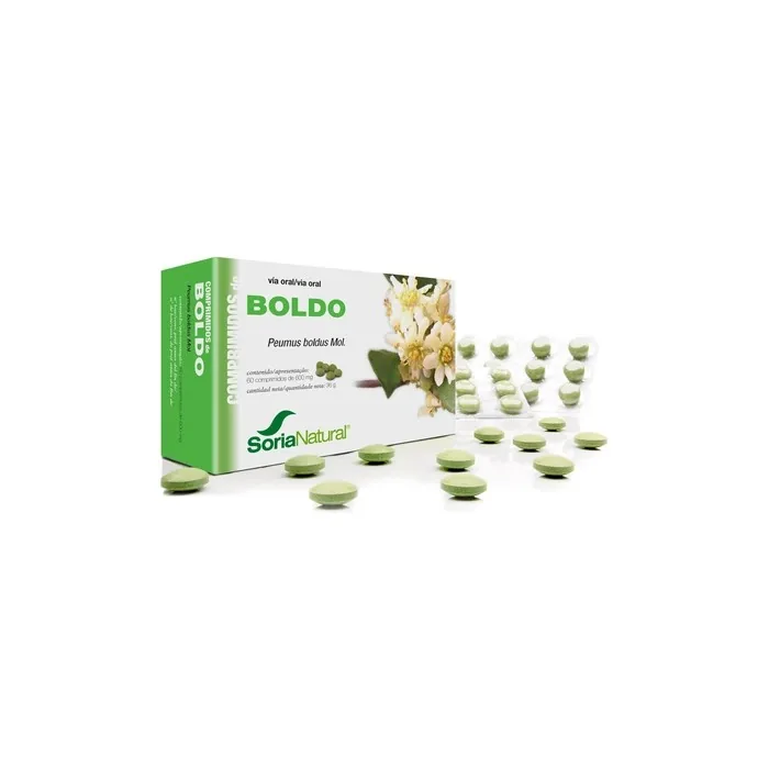 Soria Boldo 600 Mg 60 Tablets Herbal Supplement