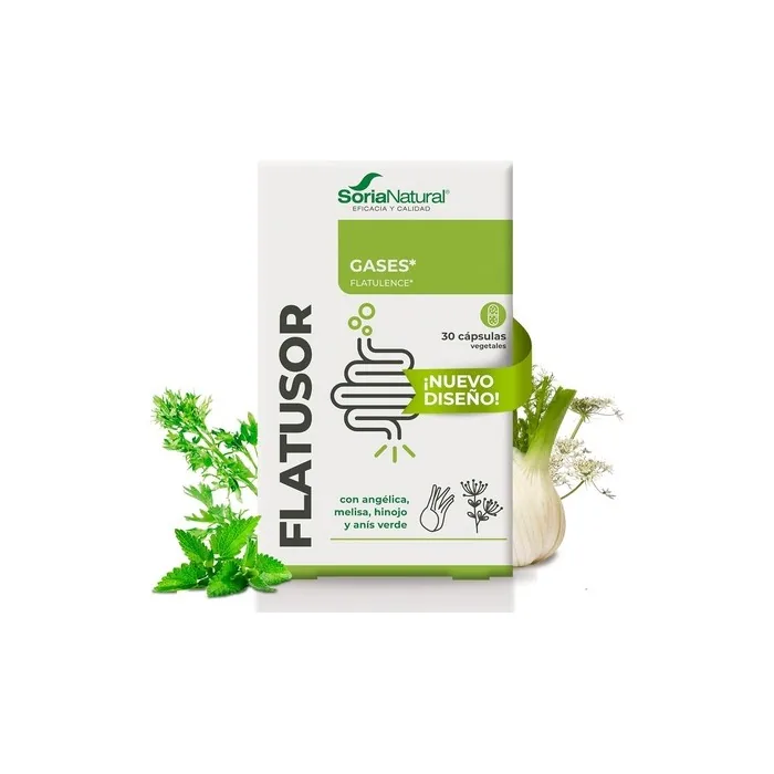 Soria Natural Flatusor - Relieves Abdominal Distension Gas and Flatulence